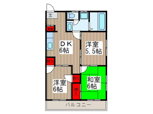 第６池田マンションの物件間取画像